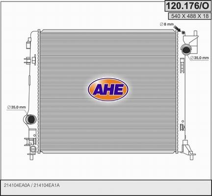 AHE 120.176/O - Радиатор, охлаждане на двигателя vvparts.bg