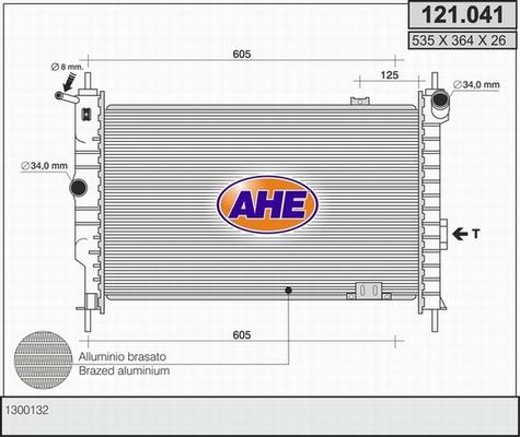 AHE 121.041 - Радиатор, охлаждане на двигателя vvparts.bg