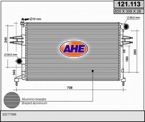 AHE 121.113 - Радиатор, охлаждане на двигателя vvparts.bg