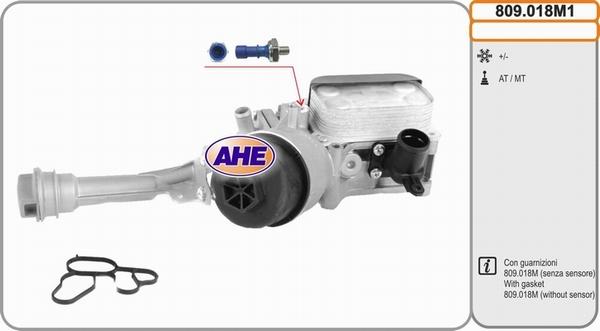 AHE 809.018M1 - Маслен радиатор, двигателно масло vvparts.bg