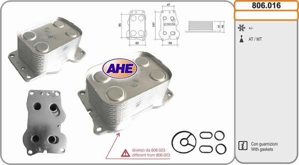 AHE 806.016 - Маслен радиатор, двигателно масло vvparts.bg