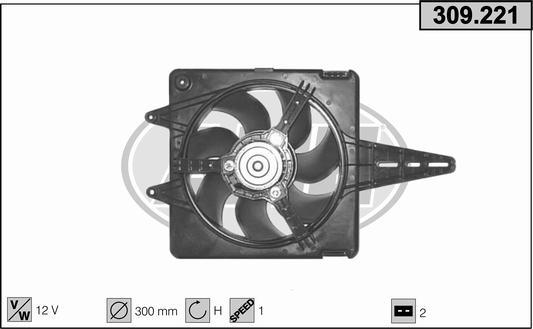 AHE 309.221 - Вентилатор, охлаждане на двигателя vvparts.bg