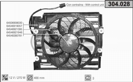 AHE 304.028 - Вентилатор, охлаждане на двигателя vvparts.bg