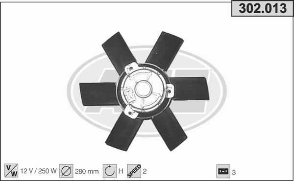 AHE 302.013 - Вентилатор, охлаждане на двигателя vvparts.bg