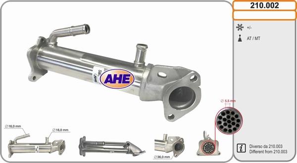 AHE 210.002 - Охладител, ЕГР система vvparts.bg