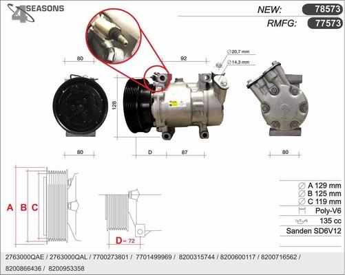 AHE 78573 - Компресор, климатизация vvparts.bg