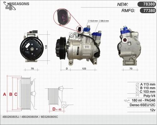 AHE 78380 - Компресор, климатизация vvparts.bg