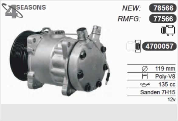 AHE 77566 - Компресор, климатизация vvparts.bg