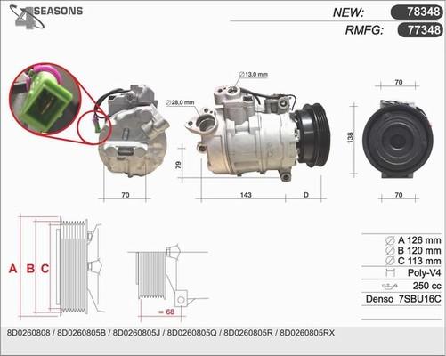 AHE 77348 - Компресор, климатизация vvparts.bg