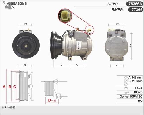 AHE 77366 - Компресор, климатизация vvparts.bg