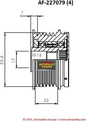 AINDE AF227079 - Ремъчна шайба, генератор vvparts.bg