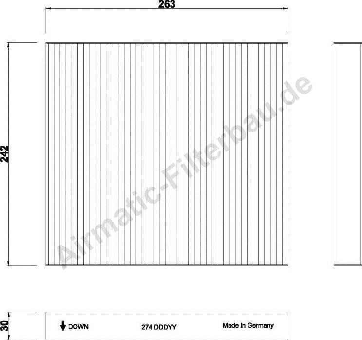 Airmatic IF0274 - Филтър купе (поленов филтър) vvparts.bg