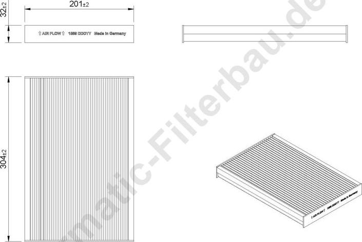 Airmatic IF1589 - Филтър купе (поленов филтър) vvparts.bg