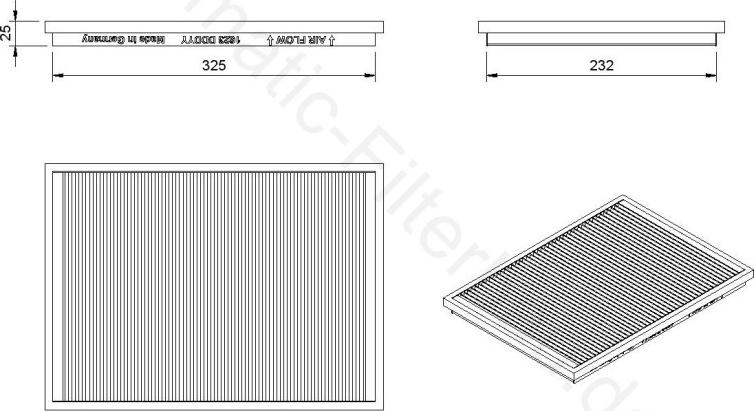 Airmatic IF1623 - Филтър купе (поленов филтър) vvparts.bg