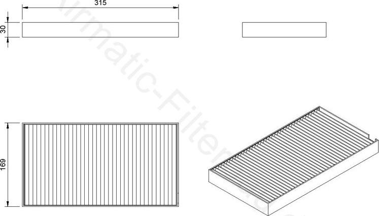 Airmatic IF1094B - Филтър купе (поленов филтър) vvparts.bg