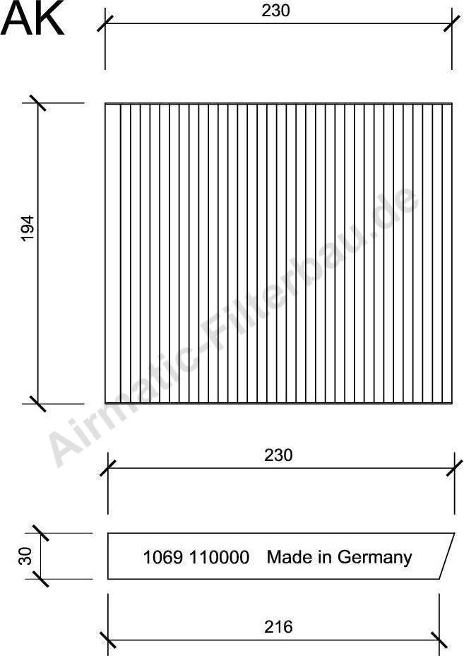 Airmatic IF1069 - Филтър купе (поленов филтър) vvparts.bg