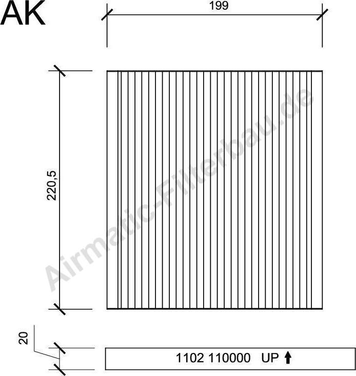 Airmatic IF1102 - Филтър купе (поленов филтър) vvparts.bg