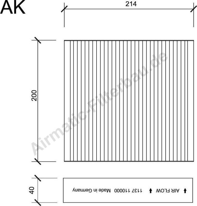 Airmatic IF1137 - Филтър купе (поленов филтър) vvparts.bg