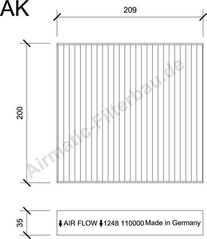 Airmatic IF1248 - Филтър купе (поленов филтър) vvparts.bg