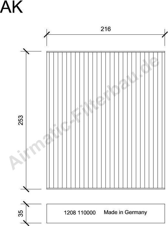 Airmatic IF1208 - Филтър купе (поленов филтър) vvparts.bg