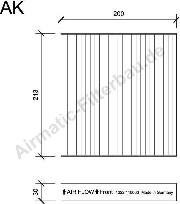 Airmatic IF1222 - Филтър купе (поленов филтър) vvparts.bg