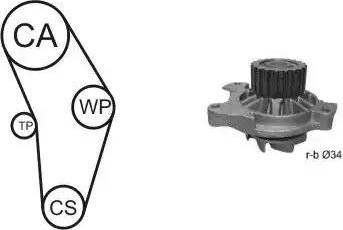 Airtex WPK-9274R02 - Водна помпа+ к-кт ангренажен ремък vvparts.bg