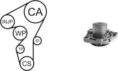 Airtex WPK-170201 - Водна помпа+ к-кт ангренажен ремък vvparts.bg