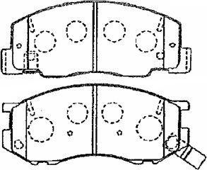 AISIN A1N096 - Комплект спирачно феродо, дискови спирачки vvparts.bg