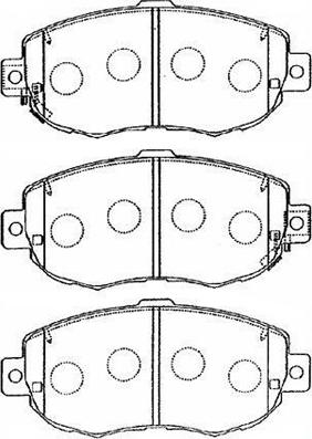 AISIN A1N056 - Комплект спирачно феродо, дискови спирачки vvparts.bg