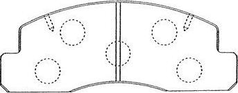 AISIN A1N061 - Комплект спирачно феродо, дискови спирачки vvparts.bg