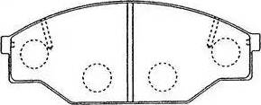 AISIN A1N036 - Комплект спирачно феродо, дискови спирачки vvparts.bg