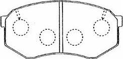 AISIN A1N020 - Комплект спирачно феродо, дискови спирачки vvparts.bg