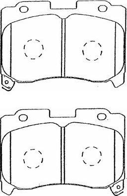 AISIN A1N028 - Комплект спирачно феродо, дискови спирачки vvparts.bg