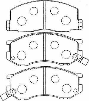 AISIN A1N078 - Комплект спирачно феродо, дискови спирачки vvparts.bg