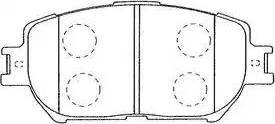 AISIN A1N073 - Комплект спирачно феродо, дискови спирачки vvparts.bg