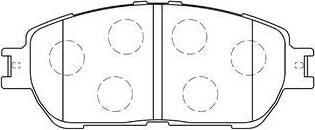 AISIN A1N106 - Комплект спирачно феродо, дискови спирачки vvparts.bg