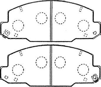 AISIN A1N100 - Комплект спирачно феродо, дискови спирачки vvparts.bg