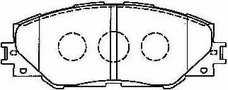 AISIN A1N129 - Комплект спирачно феродо, дискови спирачки vvparts.bg