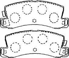 AISIN A2N095 - Комплект спирачно феродо, дискови спирачки vvparts.bg