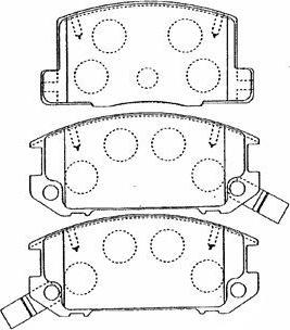 AISIN A2N044 - Комплект спирачно феродо, дискови спирачки vvparts.bg