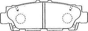 AISIN A2N042 - Комплект спирачно феродо, дискови спирачки vvparts.bg