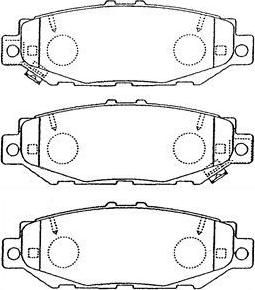 AISIN A2N059 - Комплект спирачно феродо, дискови спирачки vvparts.bg