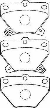 AISIN A2N007 - Комплект спирачно феродо, дискови спирачки vvparts.bg