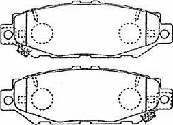 AISIN A2N084 - Комплект спирачно феродо, дискови спирачки vvparts.bg