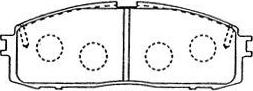 AISIN A2N080 - Комплект спирачно феродо, дискови спирачки vvparts.bg