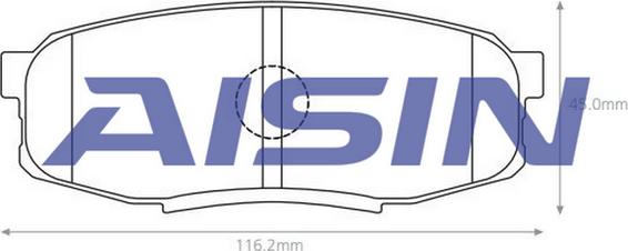 AISIN A2N159 - Комплект спирачно феродо, дискови спирачки vvparts.bg