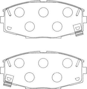 AISIN ASN-145 - Комплект спирачно феродо, дискови спирачки vvparts.bg