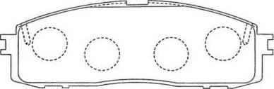 AISIN ASN-146 - Комплект спирачно феродо, дискови спирачки vvparts.bg