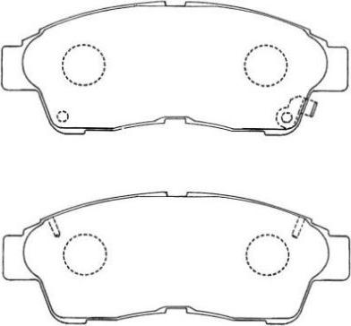 AISIN ASN-154 - Комплект спирачно феродо, дискови спирачки vvparts.bg