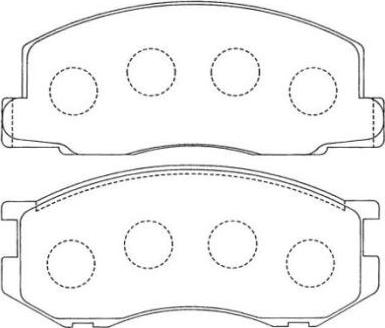 AISIN ASN-136 - Комплект спирачно феродо, дискови спирачки vvparts.bg